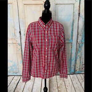 Hollister Women’s Plaid Button Down Shirt Size M